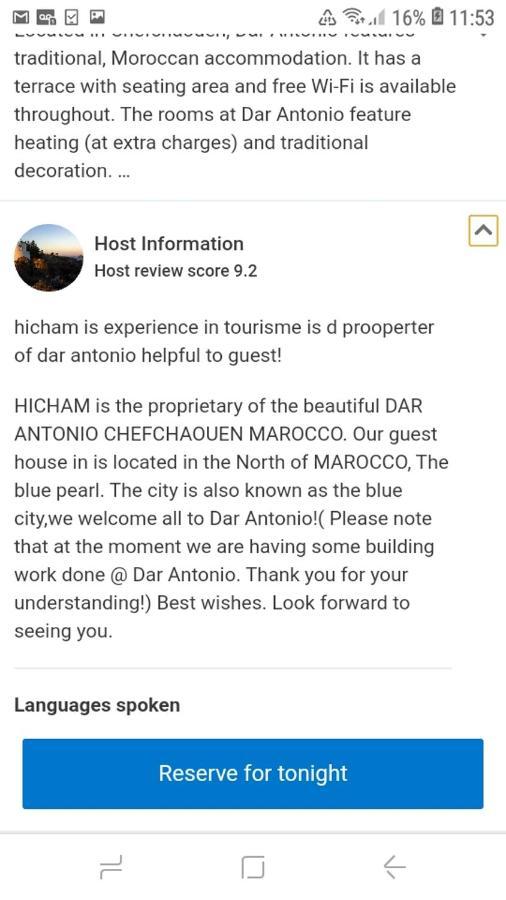 Dar Antonio Hotel Chefchaouen Exterior foto